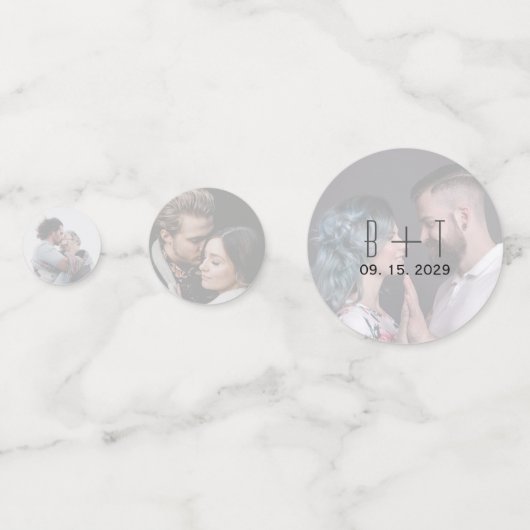 Gepersonaliseerde trouwfoto Confetti (Voorkanten)