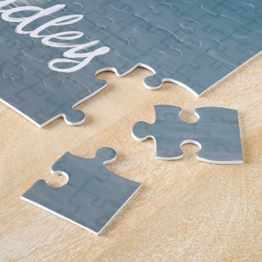 Gepersonaliseerde trouwfoto legpuzzel (Zijkant)