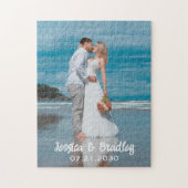 Gepersonaliseerde trouwfoto legpuzzel (Verticaal)