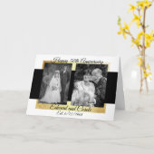 Gepersonaliseerde trouwfoto's 50e Jubileum Kaart (Gele Bloem)