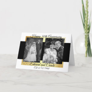 Gepersonaliseerde trouwfoto's 50e Jubileum Kaart