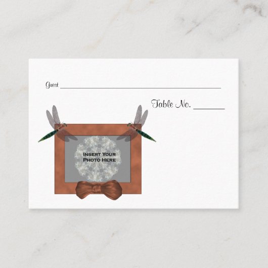 Gepersonaliseerde Trouwfototafel Plaatskaartje (Voorkant)