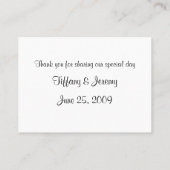 Gepersonaliseerde Trouwfototafel Plaatskaartje (Achterkant)