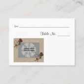 Gepersonaliseerde Trouwfototafel Plaatskaartje (Voorkant)