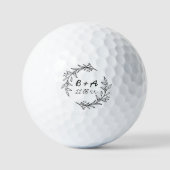 Gepersonaliseerde Trouwgunst Custom Wedding Day Gi Golfballen (Voorkant)