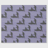 Gepersonaliseerde trouwjurk silhouet cadeaupapier (Vlak)