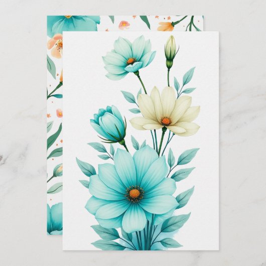 Gepersonaliseerde trouwkaart kaart (Voorkant / Achterkant)