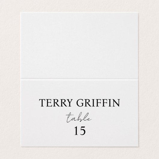 Gepersonaliseerde trouwkaarten Tafel naam kaarten (Buitenkant ongevouwen)