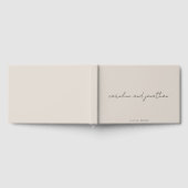Gepersonaliseerde Trouwnaam Ivory Cream Elegant Gastenboek (Volledig)