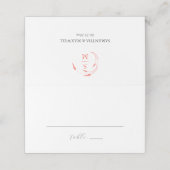 Gepersonaliseerde Trouwplaatskaarten Monogrammed Plaatskaartje (Buitenkant ongevouwen)