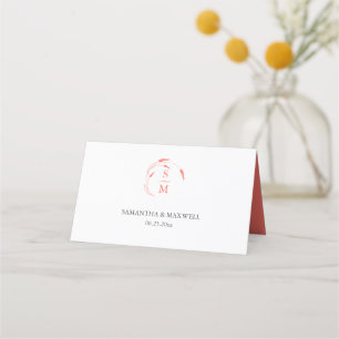 Gepersonaliseerde Trouwplaatskaarten Monogrammed Plaatskaartje