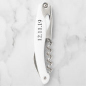 gepersonaliseerde trouwschroef kurkentrekker (Achterkant)