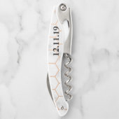 gepersonaliseerde trouwschroef kurkentrekker (Achterkant)