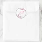 Gepersonaliseerde trouwstickers ronde sticker (Tas)