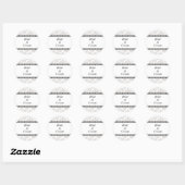 Gepersonaliseerde trouwstickers ronde sticker (Vel)