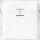Gepersonaliseerde trouwstickers ronde sticker (Tas)