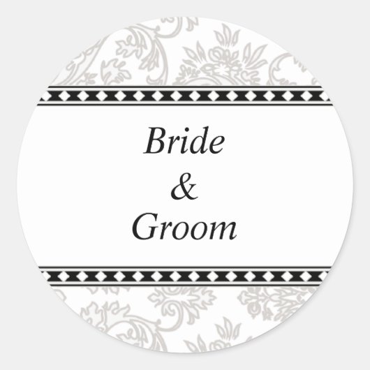 Gepersonaliseerde trouwstickers ronde sticker (Voorkant)