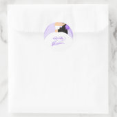 Gepersonaliseerde trouwstickers ronde sticker (Tas)
