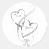 Gepersonaliseerde trouwstickers ronde sticker (Voorkant)