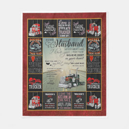 Gepersonaliseerde trucker chauffeur naar mijn man fleece deken