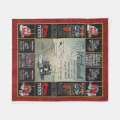 Gepersonaliseerde trucker chauffeur naar mijn man fleece deken (Voorkant (Horizontaal))