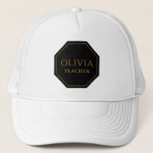 Gepersonaliseerde Trucker Hat met Naam en Functie Trucker Pet (Voorkant)