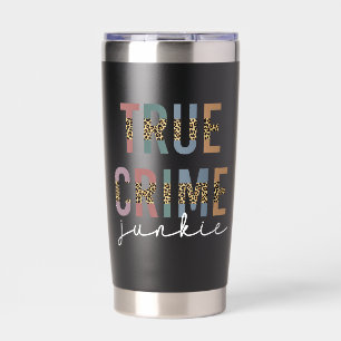 Gepersonaliseerde True Crime Junkie Misdaad Show Geïsoleerde Drinkbeker