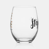 Gepersonaliseerde True Crime Junkie | Misdaad Show Wijnglas Zonder Voet (Links)