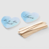 Gepersonaliseerde "True Love Blue" Handwaaier (Niet-gemonteerd)