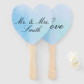 Gepersonaliseerde "True Love Blue" Handwaaier (Voorkant en achterkant)