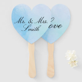 Gepersonaliseerde "True Love Blue" Handwaaier
