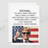 Gepersonaliseerde Trump Afstuderen Kaart, grappige Feestdagenkaart (Voorkant / Achterkant)