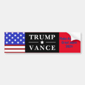 Gepersonaliseerde Trump Vance 2024 Bumpersticker (Voorkant)