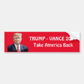 Gepersonaliseerde Trump Vance 2024 Bumpersticker (Voorkant)