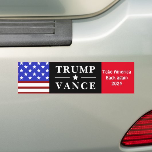 Gepersonaliseerde Trump Vance 2024 Bumpersticker (Op auto)