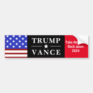 Gepersonaliseerde Trump Vance 2024 Bumpersticker