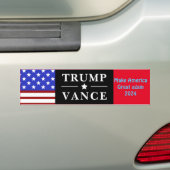 Gepersonaliseerde Trump Vance 2024 Bumpersticker (Op auto)