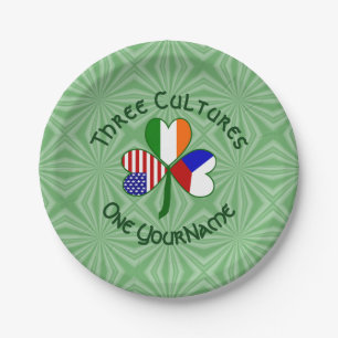 Gepersonaliseerde Tsjechië Ierland USA Shamrock Fe Papieren Bordje