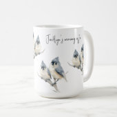 Gepersonaliseerde Tufted Titmouse Koffiemok (Voorkant rechts)