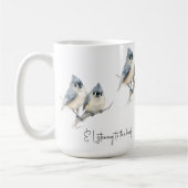 Gepersonaliseerde Tufted Titmouse Koffiemok (Links)