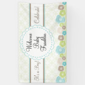 Gepersonaliseerde Tuin Jongens Baby shower Banner (Verticaal)
