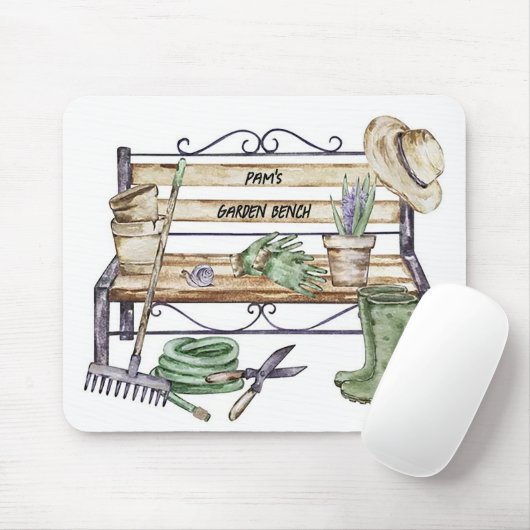 Gepersonaliseerde tuinbank muismat (Met muis)