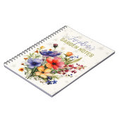 Gepersonaliseerde Tuinieren Bloemen Notitieboek (Linkerzijde)