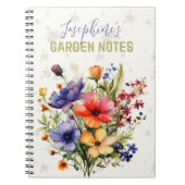 Gepersonaliseerde Tuinieren Bloemen Notitieboek (Voorkant)