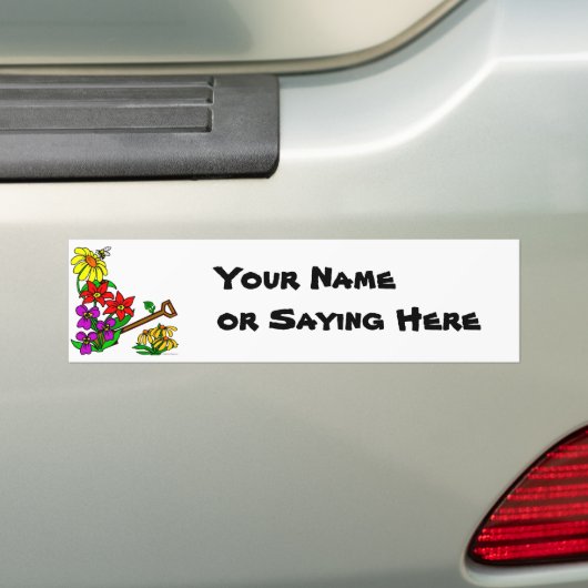 Gepersonaliseerde Tuinman Gezegde Bloemen Sticker (Op auto)