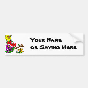 Gepersonaliseerde Tuinman Gezegde Bloemen Sticker