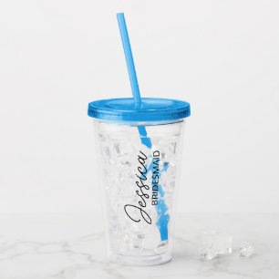Gepersonaliseerde tumbler / bruidsmeisje cadeau / acryl drinkbeker