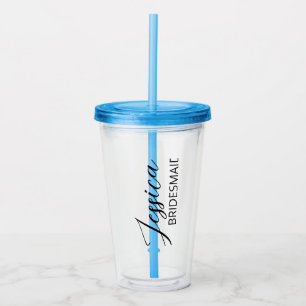 Gepersonaliseerde tumbler/ bruidsmeisje cadeau/ ij acryl drinkbeker