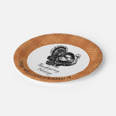 Gepersonaliseerde Turkije Thanksgiving Papieren Bordje (Gekanteld)