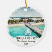Gepersonaliseerde Turks & Caicos Ornament (Voorkant)